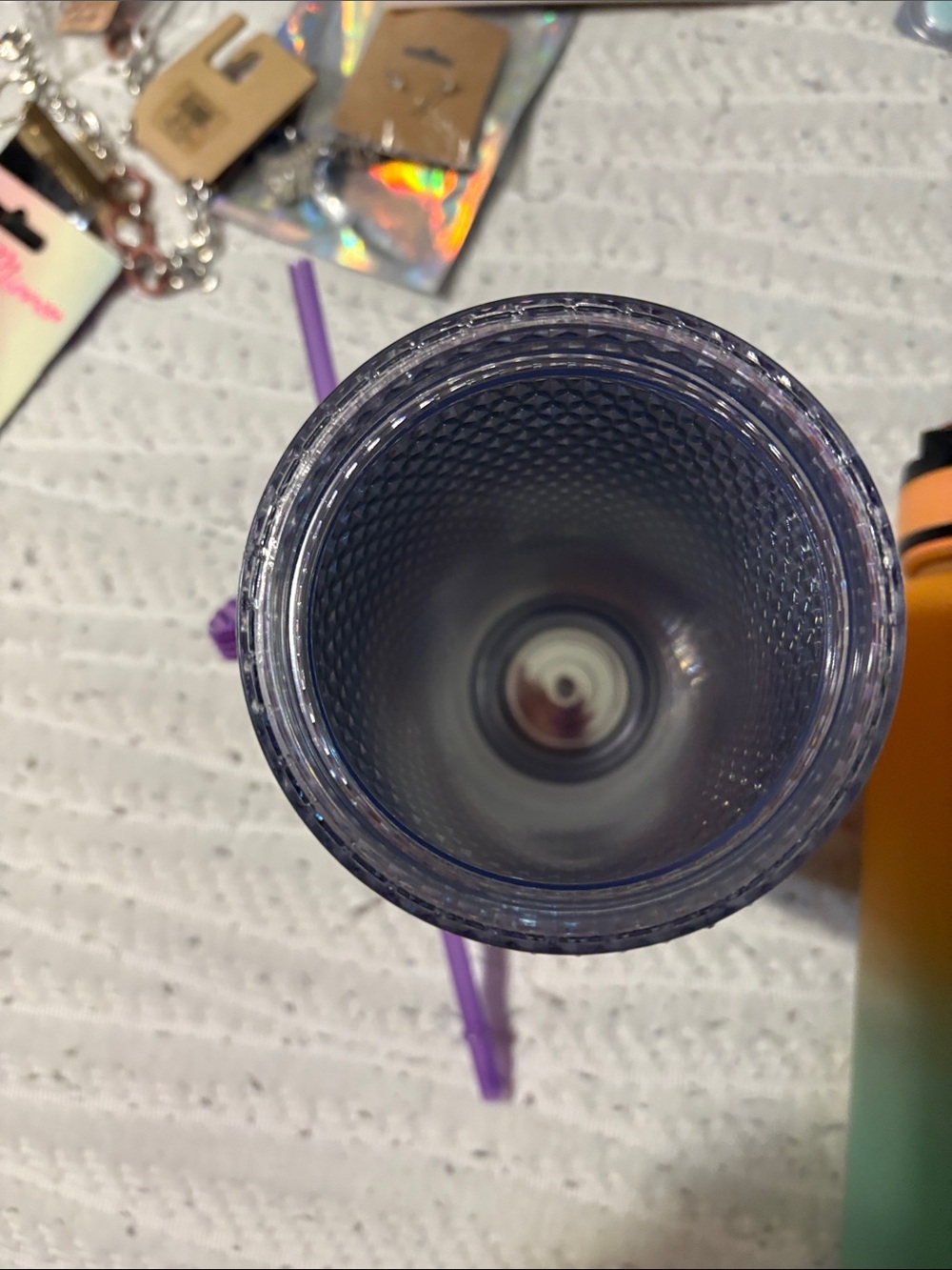 Purple Textured Tumbler & Orange-Green Gradient Water Bottle - Picture 4 of 10